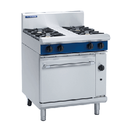 Commercial 4 Burner Gas Oven | Static Oven Range | 750mm | Blue Seal Evolution G505D/L