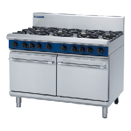 Commercial 8 Burner Double Oven Range | Gas Cooker | 1200mm | Blue Seal Evolution G528D/L