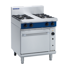 Commercial Convection Oven | 4 Burner Gas Oven | Natural Gas 750mm | Blue Seal Evolution G54D/N