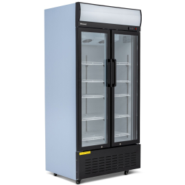 Commercial Glass Door Merchandiser | Double Door Display Fridge | 630L Capacity | Blizzard GD630