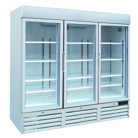 Commercial Glass Door Display Fridge | 3 Door Upright Refrigerator | 1400L Capacity | BestFrost GDR1400