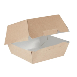 Compostable Burger Boxes | Kraft Takeaway Containers | 108mm Standard Size | Colpac GE802