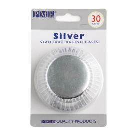 Cupcake Baking Cases | Silver Foil Muffin Liners | Professional Baking Supplies | PME GE846
