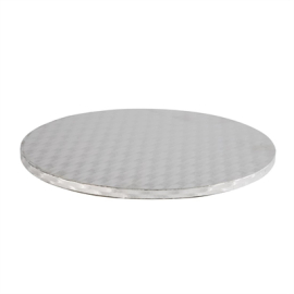 Round Cake Board 12in | Circular Cake Base | Silver Cardboard | PME GE883