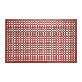 Commercial Anti Fatigue Mat | Rubber Drainage Mat | Red Kitchen Floor Mat | Bolero GF017