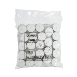 4 Hour Tealights | Long Burn Candles | Pack of 100 | Olympia GF448