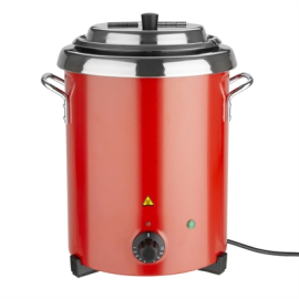 Commercial Soup Kettle | Red Soup Warmer | 10L Capacity | Buffalo GH227
