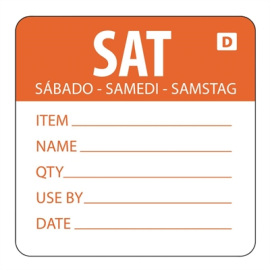 Dissolvable Day of the Week Labels | Food Rotation Labels | Saturday | Vogue GH356