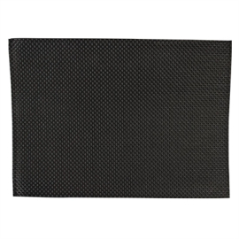 PVC Placemat | Black Table Mat | Heat Resistant Table Protector | APS GJ992