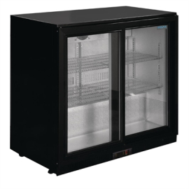 Commercial Back Bar Cooler | Sliding Door Fridge | 198 Litre Capacity | Polar GL010
