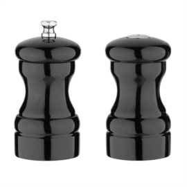 Salt and Pepper Set | Black Shakers | Tableware Condiment Dispensers | Olympia GL087