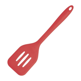 Silicone Slotted Turner | Flexible Spatula | Heat Resistant | 31cm Red