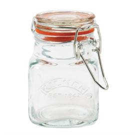 Square Clip Top Spice Jar | Glass Storage Container | 70ml Capacity | Kilner GL882
