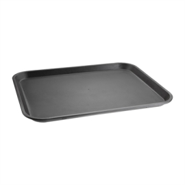 Non-Slip Rectangular Tray | Polypropylene Serving Tray | Black 405mm | Kristallon GM238
