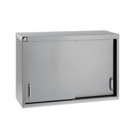 Stainless Steel Sliding Door Wall Cupboard | Commercial Kitchen Storage | 900mm | Parry WCS900