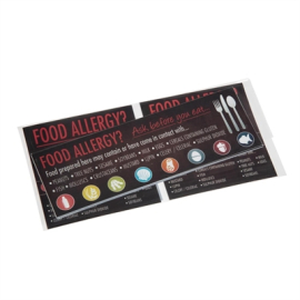Food Allergen Window and Wall Stickers | Allergen Display Labels | Regulatory Food Safety Signage | Olympia GM818