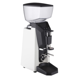 Commercial Coffee Grinder | On-Demand Grinder with Tamper | White Finish | Santos 59TWA GP749