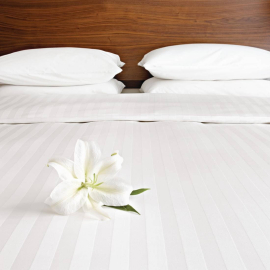 Flat Sheet | Comfort Satin Sheet | King Size | Oatmeal | Mitre GU143