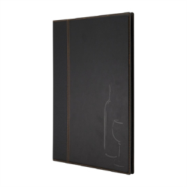 Wine List Cover | Contemporary Menu Holder | A4 Size | Black Finish | Securit H602