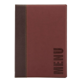 Menu Cover | Contemporary Menu Cover | A4 Size Bordeaux | Securit H717