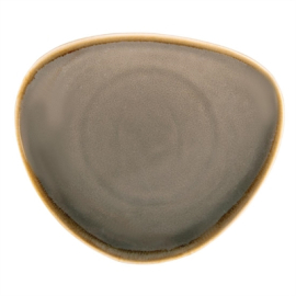 Triangular Plate | Kiln Ceramic Tableware | 280mm Smoke Grey | Olympia HC385