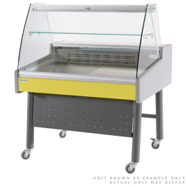Fresh Fish Display Counter & Showcase, 1050mm Wide with Toughened Glass | Static Evaporator | Fresh Fish Display 1050mm Wide