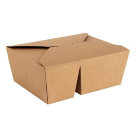 Commercial Two Compartment Food Container | Medium Takeaway Box | 380/670ml Capacity | Colpac HP697