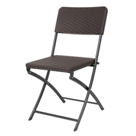 Commercial Rattan Folding Chairs | Brown Outdoor Seating | 2 Pack | Bolero HS558