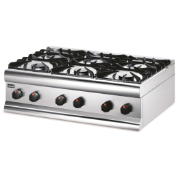 Commercial Gas Countertop Boiling Top | 6 Burner Hob | Catering Gas Cooktop | Lincat HT9