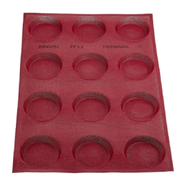 Commercial Baking Mat | 12 Round Silicone Pastry Mat | 600x400mm | Pavoni HX537