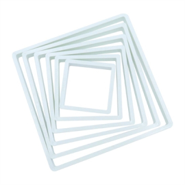 Square Cutter Set | Classic Pastry Cutters | 6 Pack | PME HZ043
