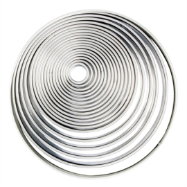 Round Stainless Steel Cutters | Pastry Cutter Set | 19 Piece | PME HZ073