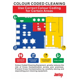 Commercial Cleaning Sign | Colour Coded Wet Floor Sign | Safety Warning | Jantex HS889