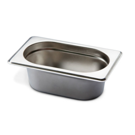 Stainless Steel Gastronorm Pan | 1/9 GN Container | 65mm Deep | Modena