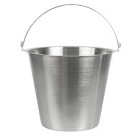 Stainless Steel Bucket | Commercial Cleaning Bucket | 12 Litre Capacity | Jantex J807