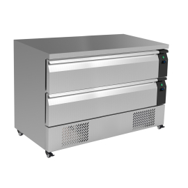 Commercial Double Drawer Counter Fridge Freezer | Drawer Refrigerator | 6 x GN1/1 Capacity | King KDA32