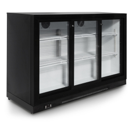 Commercial Bottle Cooler | Sliding 3 Door Fridge | LED Lighting | King KG350SL.HD