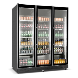 Commercial Glass Door Fridge | Drinks Cooler | 3 Door Display Refrigerator | King KXG1680