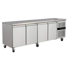 Commercial 4 Door Freezer Prep Counter | Stainless Steel Freezer Counter | King L7250F.HD