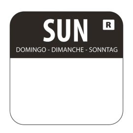 Removable Colour Coded Food Labels | Food Rotation Labels | Sunday Labels | Vogue L930