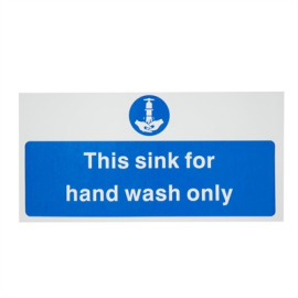 Hand Wash Only Sign | Hygiene Reminder Sign | Food Safety Notice | Vogue L952