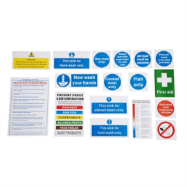 Bumper Hygiene Catering Sign Pack | Health & Safety Signs | 16 Essential Signs | Vogue L968