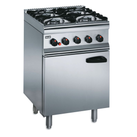 Commercial Gas Range | 4 Burner Gas Cooker | Cast Iron Hob with Rear Castors | Lincat SLR6C