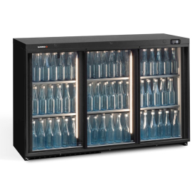 Commercial Bottle Cooler | Triple Sliding Door Bar Fridge | 315 Litre Capacity | Gamko MG3/315SD