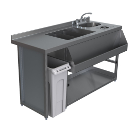 Modular Bar Cocktail Station | Bar Workstation | Void for Waste Bin | Professional Bartending Equipment