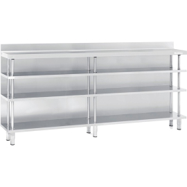 Commercial Back Bar Shelving & Wall Shelf, 2452mm Wide, Stainless Steel | FMPP