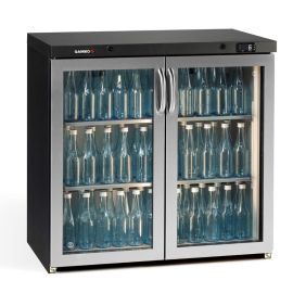 Commercial Bottle Cooler | Double Door Bar Fridge | 250L Capacity | Gamko MG3/250GCS
