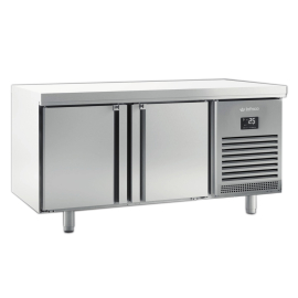 Commercial Freezer Counter & Double Hinged Door Undercounter Freezer, Stainless Steel | Double Hinged Door Freezer Counter