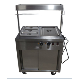 Commercial Hot Cupboard | Bain Marie Gantry | Temperature Control | Modena MHCG4