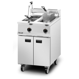 Commercial Gas Twin Tank Fryer | Freestanding Deep Fat Fryer | Pumped Filtration System | Lincat OG8111_OP